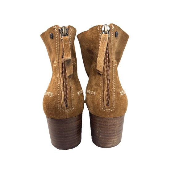 UGG Bandara Tan Suede Ankle Boot 9.5 Cowgirl Western Rodeo Boho Chic Countrycore - Picture 6 of 16